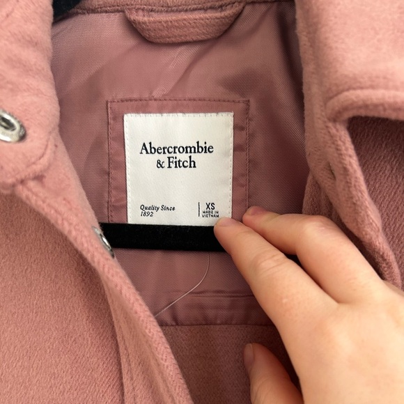 Abercrombie Shacket Rose Pink Color - Picture 3 of 5